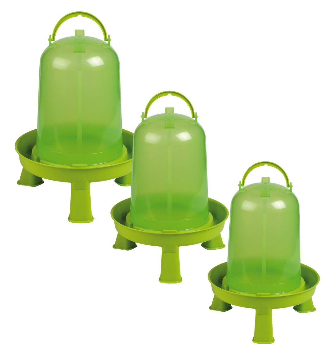 Gaun pluimvee drinktoren op pootjes green lemon